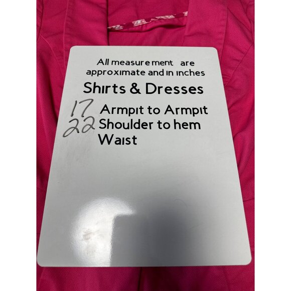 CAbi 310 Power Pink Peplum Cotton Women Single Button 3/4 Sleeve Blazer Size 4 - Picture 12 of 12